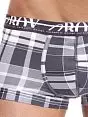 Мужские трусы хипсы в серую клетку Oboy Scotland 6305c03